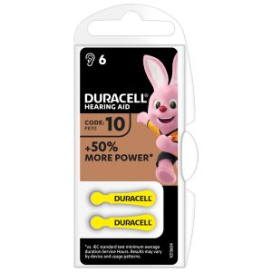 Baterijas dzirdes aparātiem DURACELL 10, 6gb