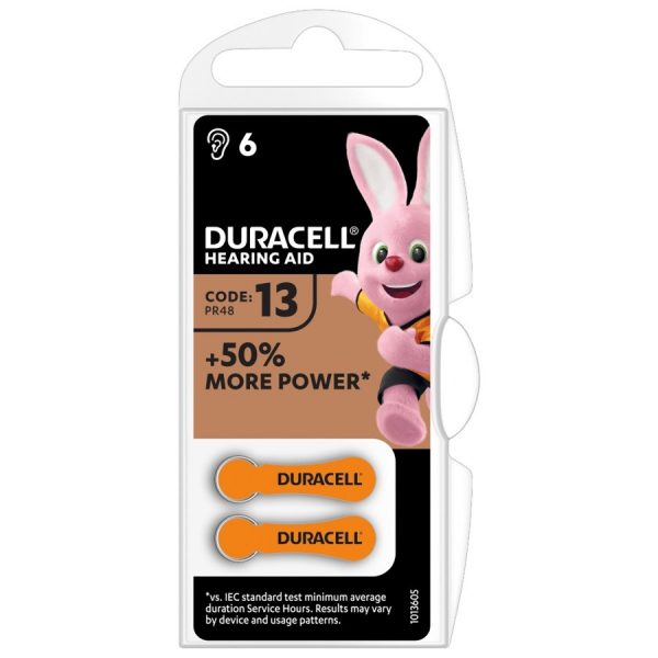 Baterijas dzirdes aparātiem DURACELL 13, 6gb