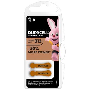 Baterijas dzirdes aparātiem DURACELL 312, 6gb