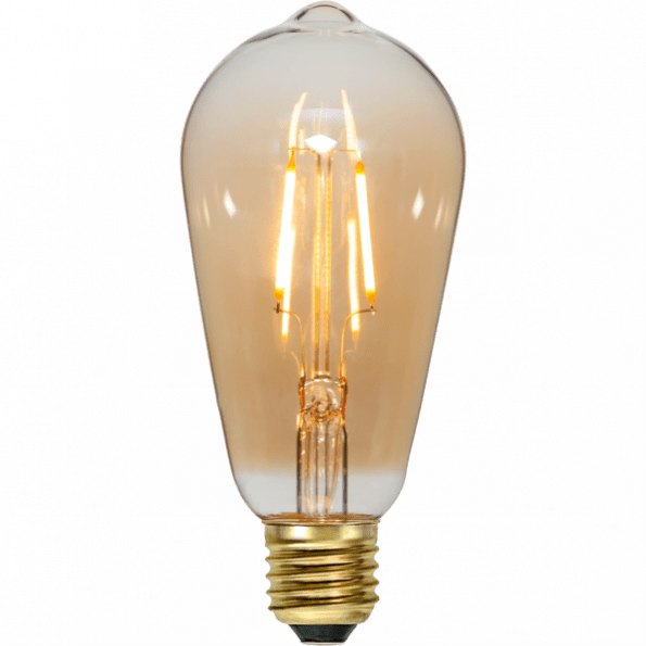 Dekoratīvā LED spuldze Star Trading Plain Amber, E27, ST64, 0.75W, 80lm, 2000K
