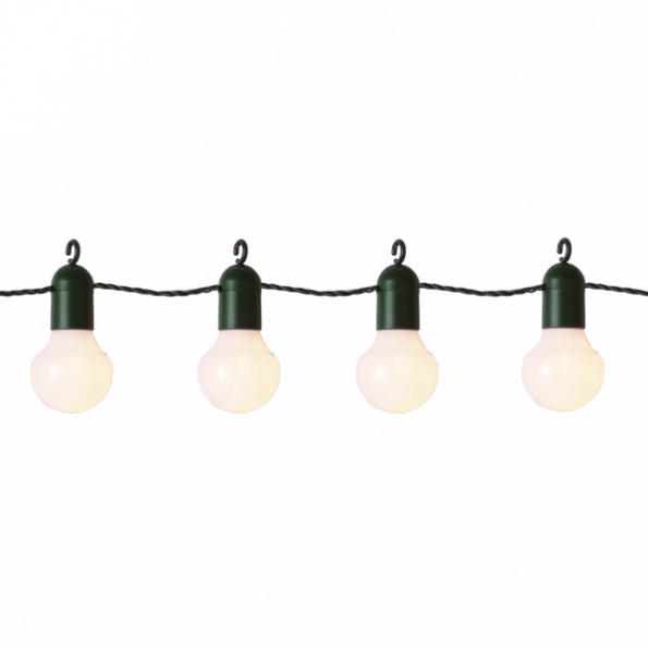 LED āra virtene terases Hooky, silti balta, 5,7m, 20LED, IP44, 5m strāvas vads