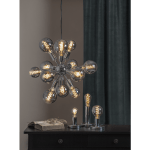 Galda lampa dekoratīva, ar slēdzi, hromēta, E27, IP20, Max 40w, GLANS