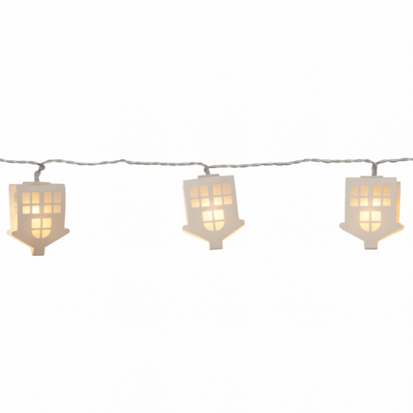 LED Virtene Papīra mājiņas baltas, 2,25m, 16LED, IP20, 2xAA