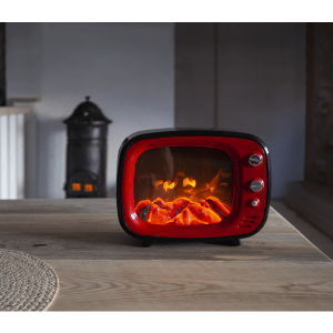 LED laterna kamīns Star Trading Fireplace, 22x27cm, IP20, 3LED, 3xC, ar taimeri