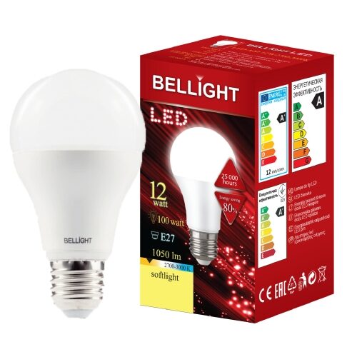 LED spuldze Bellight E27 A60, 230V, 12W, 3000K, 960lm