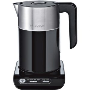 Tējkanna ar regulējamu temperatūru Bosch Styline TWK8613P, 1.5l, melna