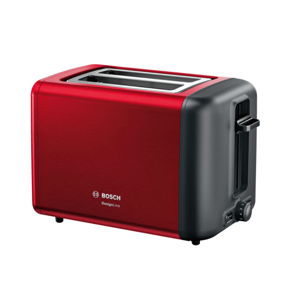 Grauzdiņu tosteris Bosch DesignLine sarkans, 970W, TAT3P424