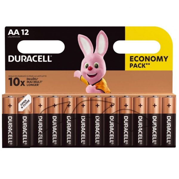 Baterijas DURACELL Basic Economy Pack AA, LR06, 12gb