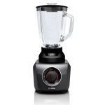 Blenderis ar stikla krūzi un smalcinātāju Bosch SilentMixx 700W MMB43G2B, melns