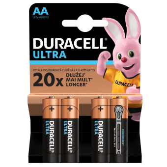 Baterijas DURACELL Ultra AA, LR06, 4gb