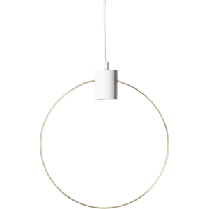 Griestu lampa E27 IP20, Max. 25w Riņķveida, balta/zelta