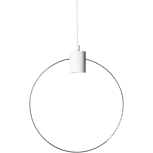 Griestu lampa E27 IP20, Max. 25w Riņķveida, balta/sudraba