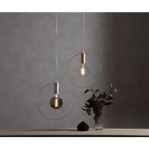 Griestu lampa E27 IP20, Max. 25w Riņķveida, sudraba