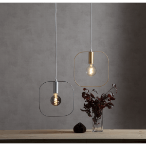 Griestu lampa E27 IP20, Max. 25w Kvadrātveida, zelta