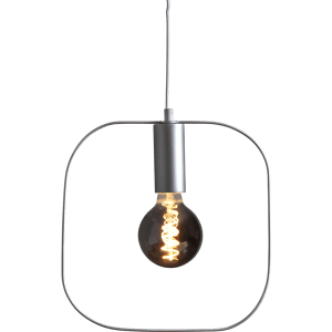 Griestu lampa E27 IP20, Max. 25w Kvadrātveida, sudraba