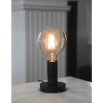 Galda lampa dekoratīva, ar slēdzi, melna, E27, IP20, Max 40w DUO