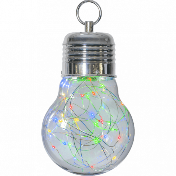 LED piekarams dekors BULBY, krāsains, 24cm, 30LED, IP20, 3xAAA, ar taimeri