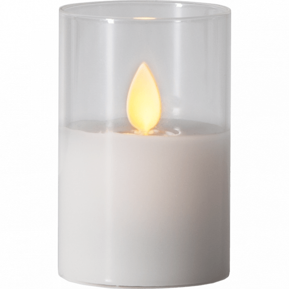 LED Vaska svece glāzē M-TWINKLE, ar liesmas efektu, 7,5cm, IP20, 1xCR2450, ar taimeri