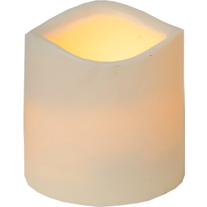 LED āra Svece PAUL, bēša, 7,5cm, IP44, 3xAAA, ar taimeri