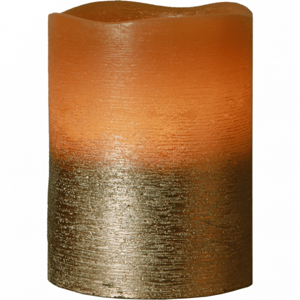 LED Vaska svece COOPER, brūna, 10cm, IP20, 3xAAA, ar taimeri