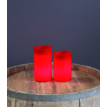 LED Vaska svece DRIP, sarkana, 12,5cm, IP20, 3xAAA, ar taimeri
