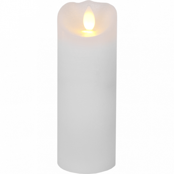 LED Vaska svece GLOW, balta, 15cm, IP20, 2xAA, ar taimeri