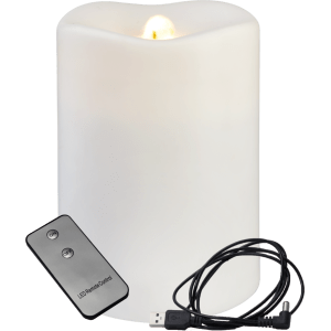 LED vaska svece ar ūdens liesmu WATER CANDLE, 14cm, IP20, 3xC vai USB, ar pulti