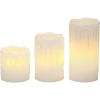 LED Vaska sveču komplekts 3gb. DRIP, ar nopilējuma efektu, 5, 7, 10cm, IP20, 1xCR2032
