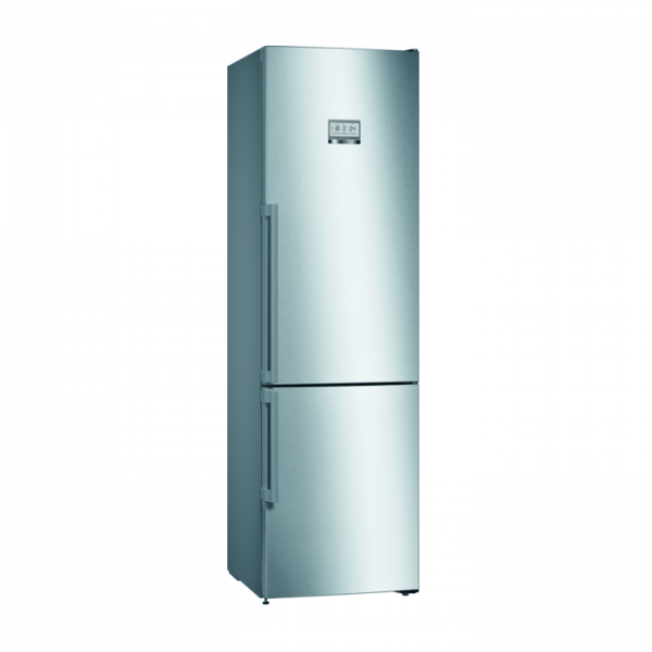 Ledusskapis ar saldētavu Bosch Serie | 8, 203x60cm, inox Ner. tērauda, KGF39PIDP