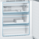 Ledusskapis ar saldētavu Bosch Serie | 6, 203x70cm, inox Ner. tērauda, KGN49AIDP
