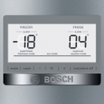 Ledusskapis ar saldētavu Bosch Serie | 6, 203x60cm, inox Ner. tērauda, KGN39AIDR