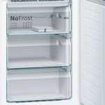 Ledusskapis ar saldētavu Bosch Serie | 4, 186x60cm, inox Ner. tērauda, KGN367IDQ