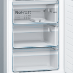 Ledusskapis ar saldētavu Bosch Serie | 4, 203x60cm, inox dizaina, KGN39VLDB