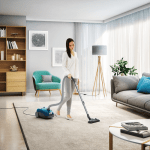 Putekļu sūcējs ar maisiņu Electrolux EasyGo 750W, EEG41CB, H12, zils