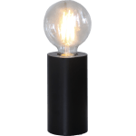 Galda lampa dekoratīva, ar slēdzi, melna, E27, 15cm, IP20, Max 25W, TUB