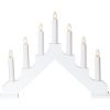 LED dekoratīvais svečturis Star Trading Ada 30cm, 7LED, IP20, balts
