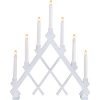 LED dekoratīvais svečturis Star Trading RUT 53cm, 7LED, IP20, balts
