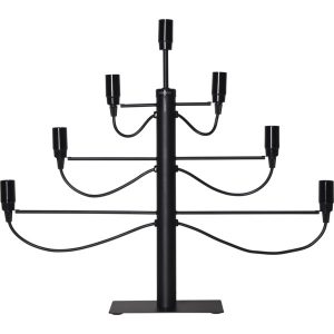 LED dekoratīvais svečturis Star Trading MILANO E14, 52,5cm, 7LED, IP20, melns