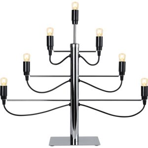 LED dekoratīvais svečturis Star Trading MILANO E14, 52.5cm, 7LED, IP20, hroma