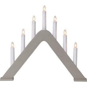 LED dekoratīvais svečturis Star Trading Jarve E10, 36cm, 7LED, IP20, bēšs