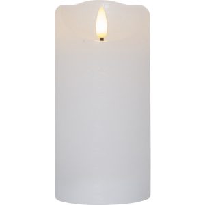 LED Vaska svece Star Trading Flamme Rustic, balta, 15cm, IP20, 2xAA, ar taimeri