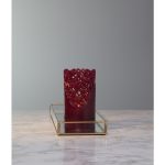 LED Vaska svece Star Trading Clary, sarkana, 15cm, IP20, 2xAA, ar taimeri
