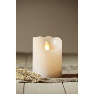LED Vaska svece Star Trading Glow, balta, 10cm, IP20, 2xAA, ar taimeri