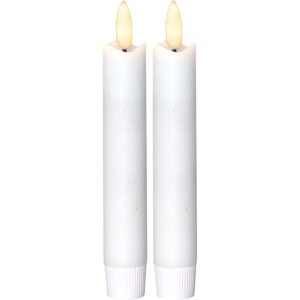 LED Vaska svece Star Trading Flamme, 2gb, balta, 15cm, IP20, 2xAA, ar taimeri