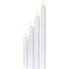 LED Vaska svece Star Trading Flamme, 4gb, balta, 16-26cm, IP20, 8xAAA, ar taimeri