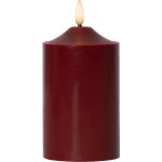 LED Vaska svece Star Trading Flamme, sarkana, 15cm, IP20, 2xAA, ar taimeri
