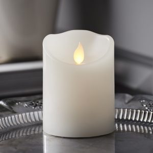 LED Vaska svece Star Trading M-Twinkle, balta, 10cm, IP20, 2xAA, ar taimeri