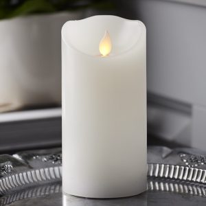 LED Vaska svece Star Trading M-twinkle, balta, 15cm, IP20, 2xAA, ar taimeri