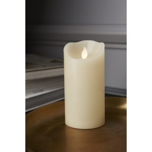 LED Vaska svece Star Trading M-twinkle, balta, 15cm, IP20, 2xAA, ar taimeri