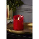 LED Vaska svece Star Trading M-Twinkle, sarkana, 10cm, IP20, 2xAA, ar taimeri